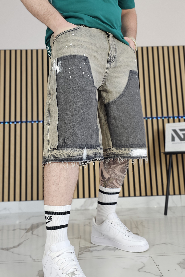 BERMUDA JEANS BLACK CARPENTER