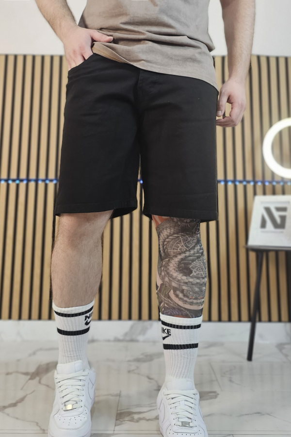 BERMUDA JEANS BLACK CASUAL