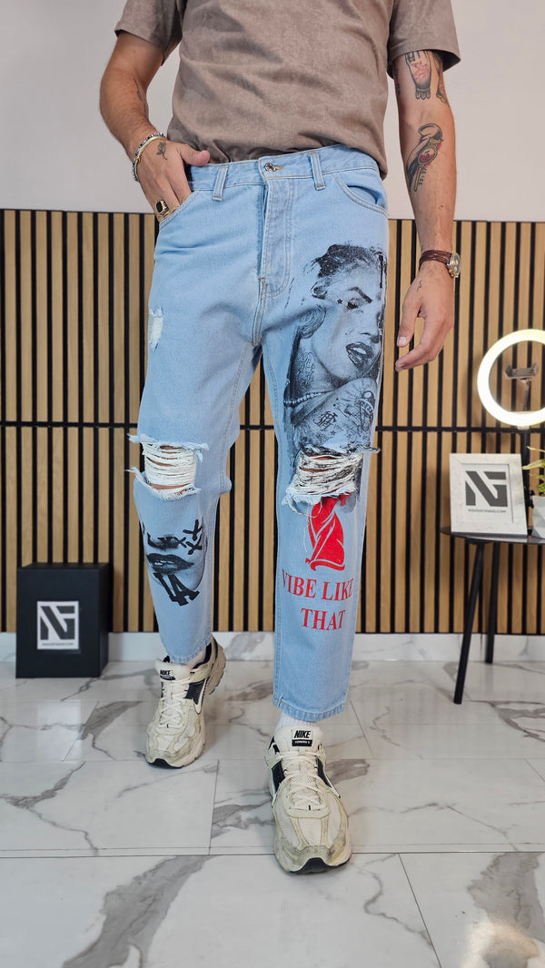 JEANS LA MARILYN AZZURRO