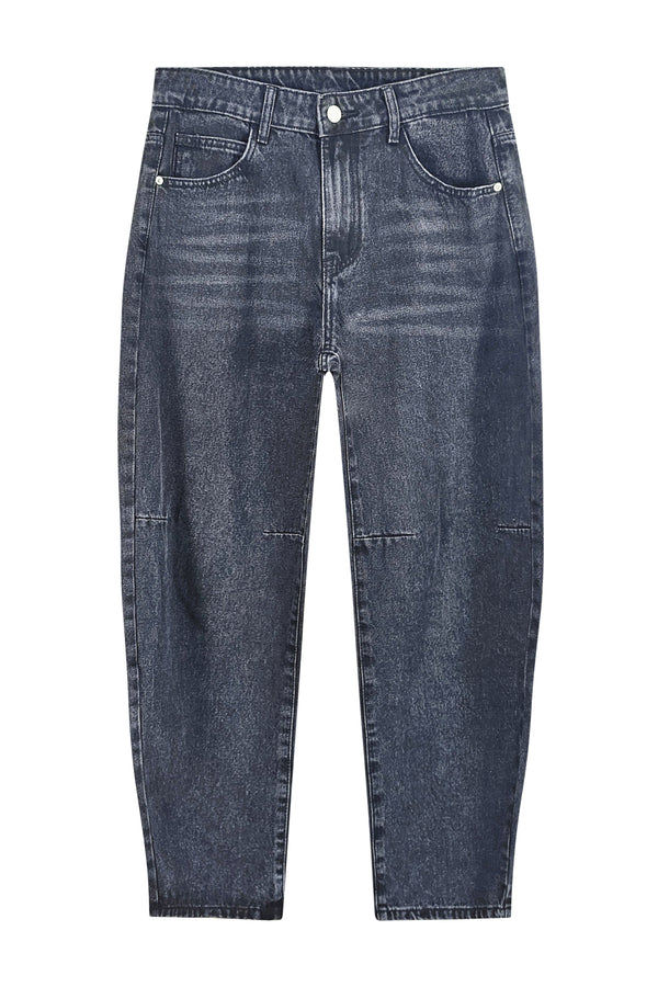Jeans Baloon Nero — Baffi Sfumati
