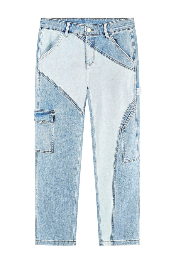 Jeans Bicolore Azzurro/Celeste — Baggy Cargo Carpenter