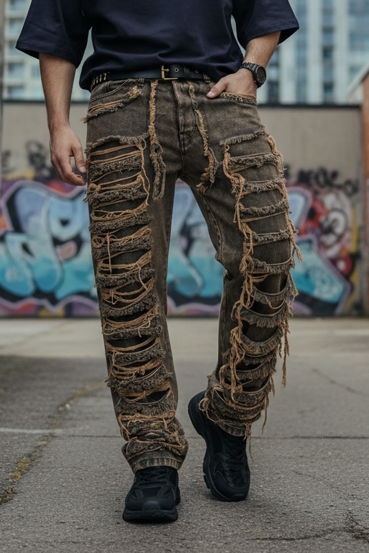 Jeans Sabbiato Ripped — Straight Distressed