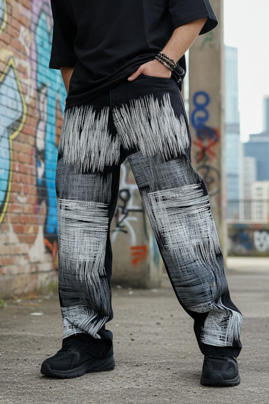 Jeans Baggy Nero — Scratches