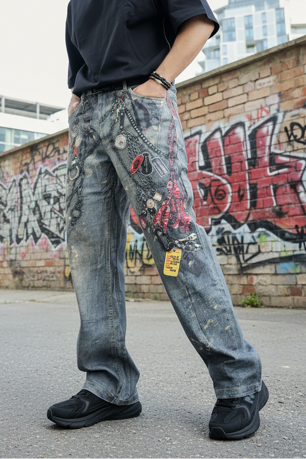 Jeans Baggy — Catene & Accessori 3D