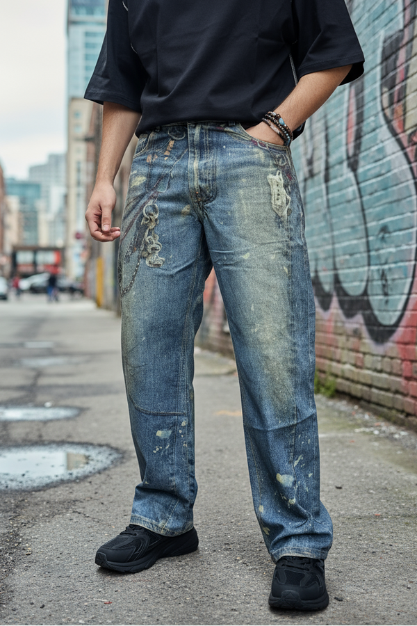 Jeans Baggy — Stampe Catene 3D