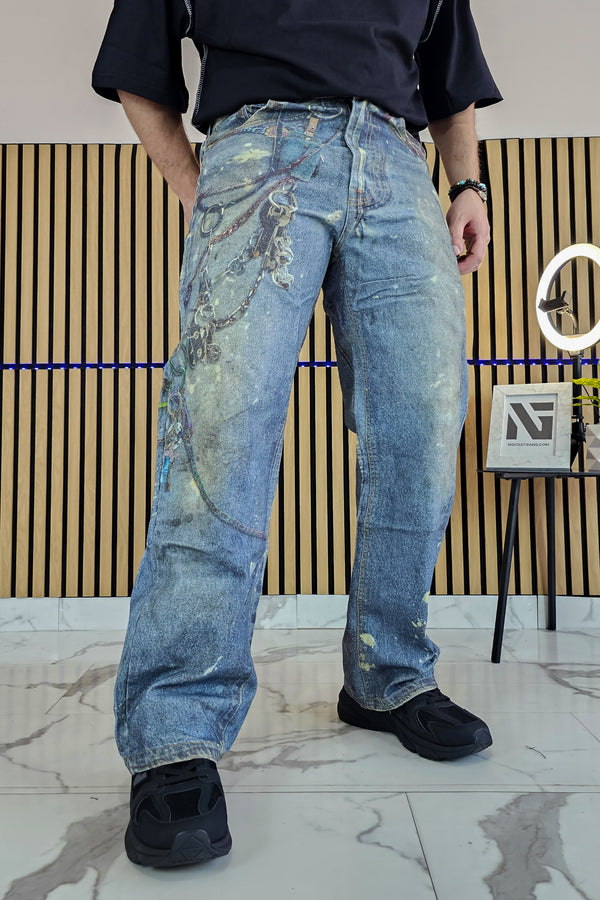 Jeans Baggy — Stampe Catene 3D