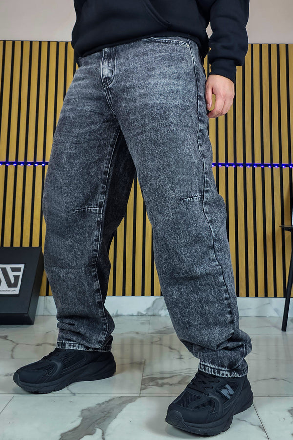 Jeans Baloon Grigio Scuro — Baffi Sfumati