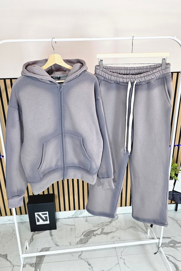 Coordinato Tuta Baggy Felpata - Cuciture Sfumate