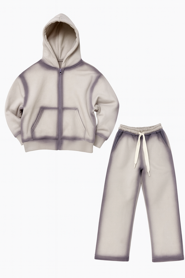 Coordinato Tuta Baggy Felpata - Cuciture Sfumate