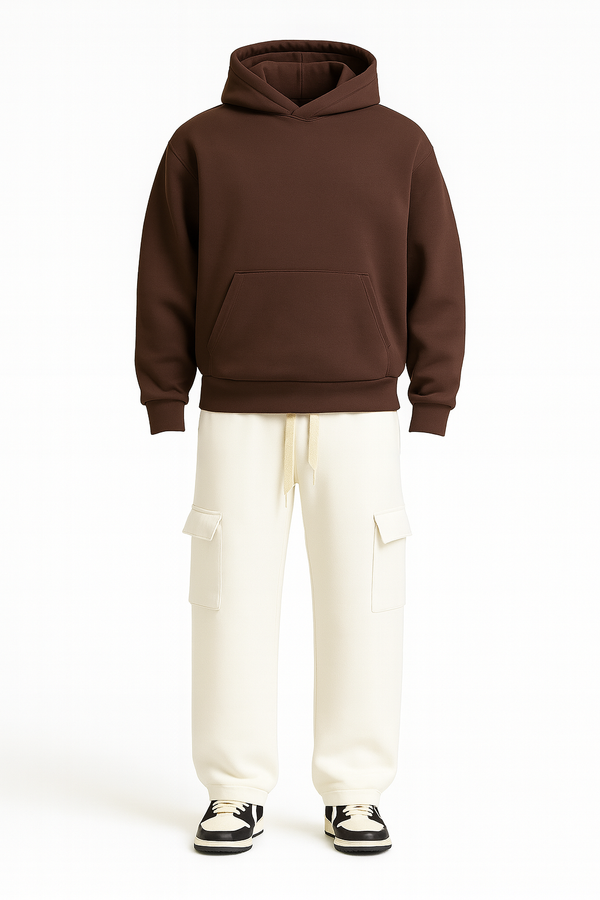 Coordinato Tuta Cargo Baggy Felpata