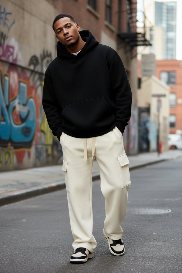 Coordinato Tuta Cargo Baggy Felpata