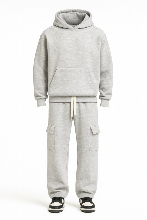 Coordinato Tuta Cargo Baggy Felpata