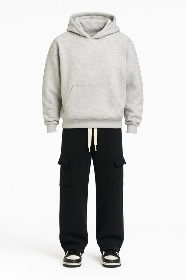 Coordinato Tuta Cargo Baggy Felpata