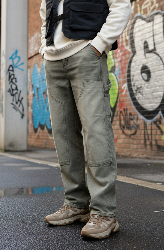 Jeans Houston Carpenter Relaxed Cargo Grigio