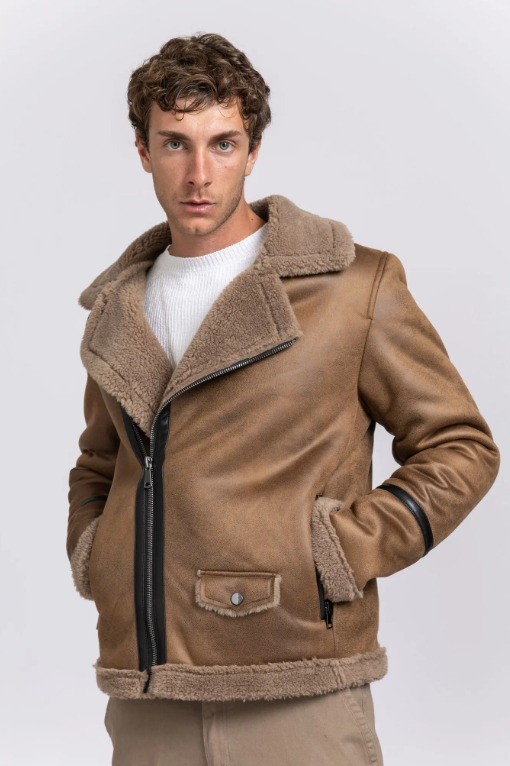 Giubbotto Aviator Camel