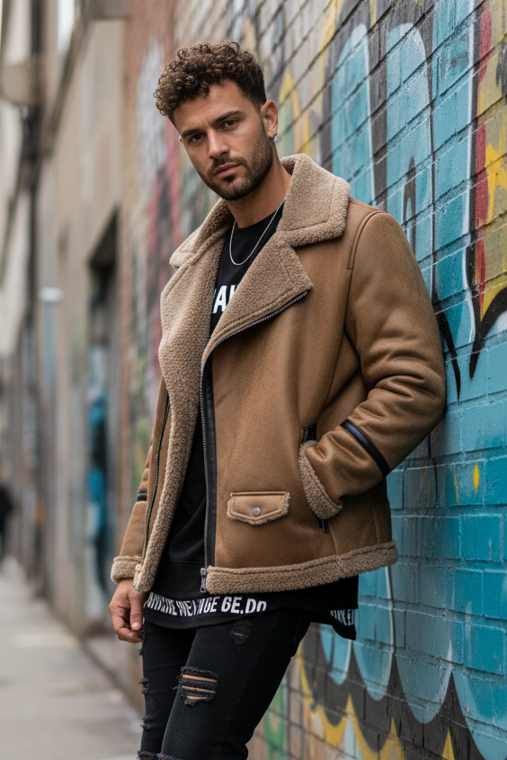 Giubbotto Aviator Camel