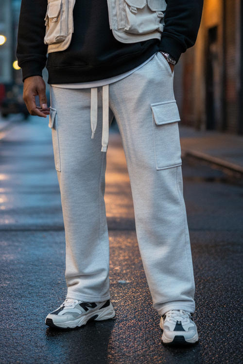 Pantalone Cargo Baggy - Felpato