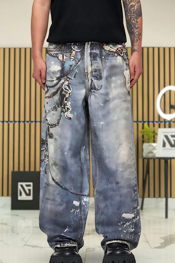 Jeans Baggy — Stampe Catene 3D