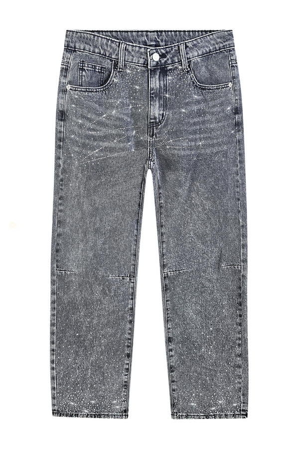 Jeans Diamond Grigio Scuro — Firma & Strass