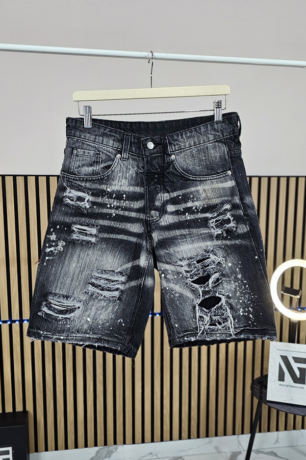 BERMUDA JEANS BLACK URBAN