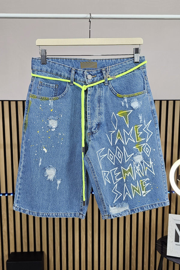 BERMUDA JEANS STREET FLUO