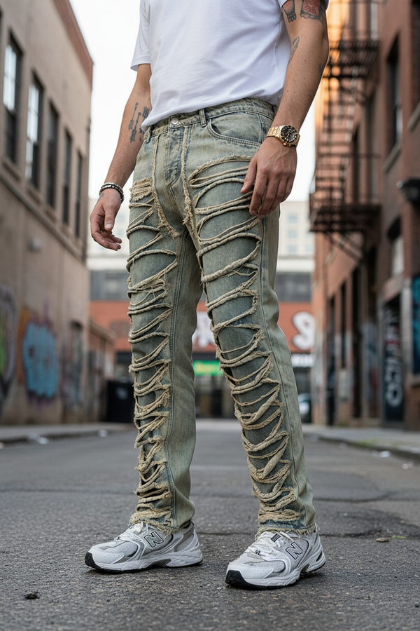 Jeans Los Angeles Cut Blu