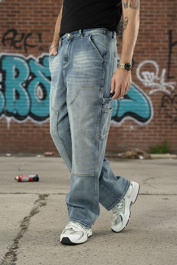 Jeans Houston Carpenter Relaxed Cargo Blu