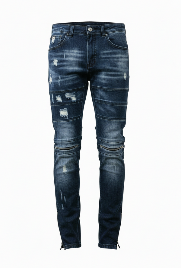 Jeans Arlem Bikers - Slim Fit con zip