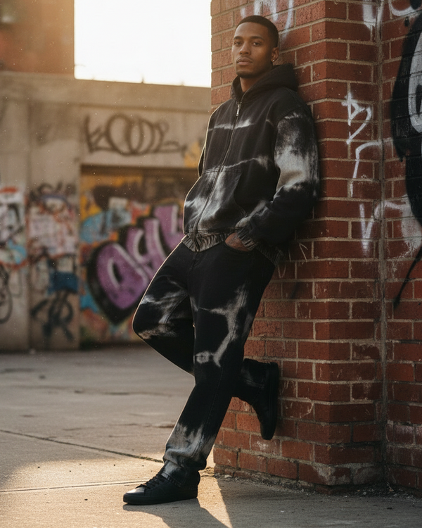 Coordinato Black Waves - Con Cappuccio